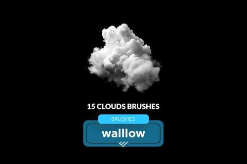realistic clouds photoshop digital brushes