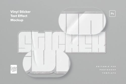 Realistic Vinyl Sticker Text Effects