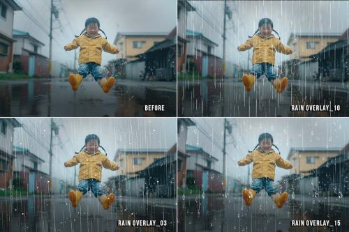 Rain transparent photo overlays rain photo effects