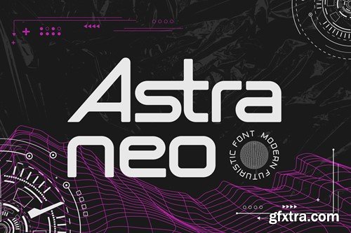 Astraneo - Modern Futuristic Font PQSYWXS