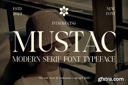 Mustac - Modern Serif Font Typeface CWXT9MC