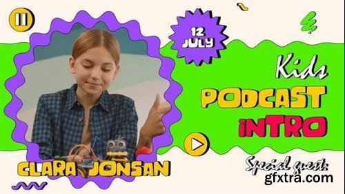 Videohive Kids Podcast Youtube Vlog Intro 53369397