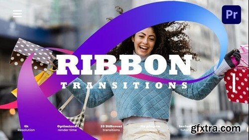 Videohive Ribbon Transitions 53393352