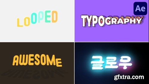 Videohive Colorful Looped Typography for After Effects 53363445