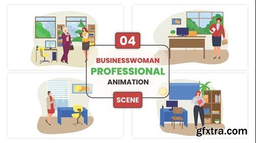 Videohive Businesswoman Professional Animation Scene 53387405