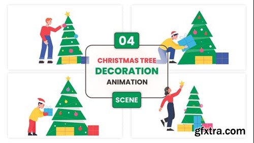 Videohive Christmas Tree Decoration Animation Scene 53389723