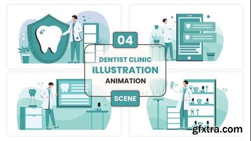 Videohive Dentist Clinic Illustration Concept Animation Scene 53389708