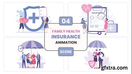 Videohive Family Health Insurance Animation Scene 53389656