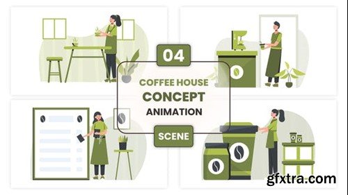 Videohive Coffee House Concept Animation Scene 53389696