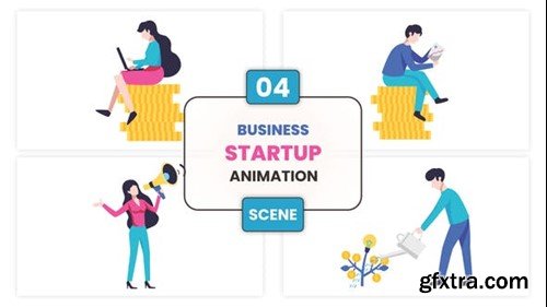 Videohive Business Startup Concept Animation Scene 53389200