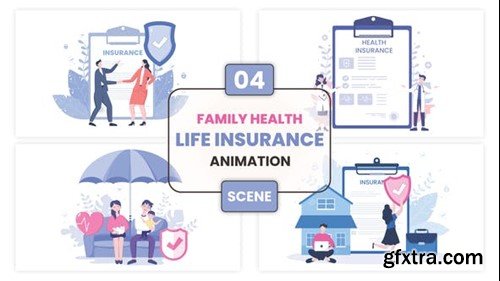 Videohive Family Health Life Insurance Animation Scene 53389619