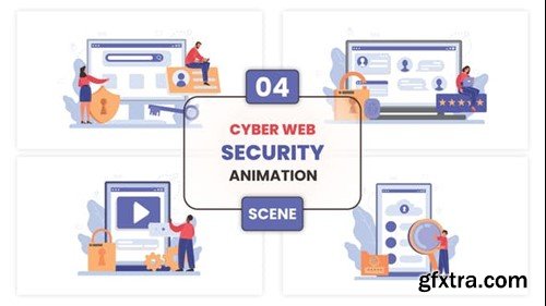 Videohive Cyber Web Security Animation Scene 53389392