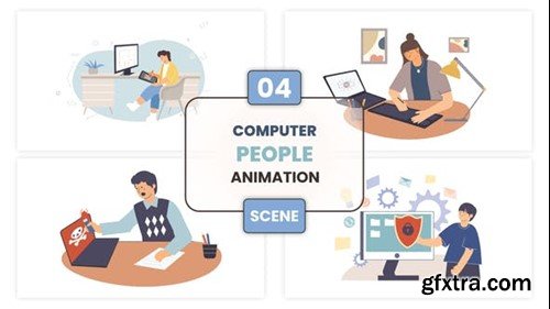 Videohive Computer People Animation Scene 53387467