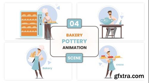 Videohive Bakery Pottery Illustration Animation Scene 53299390