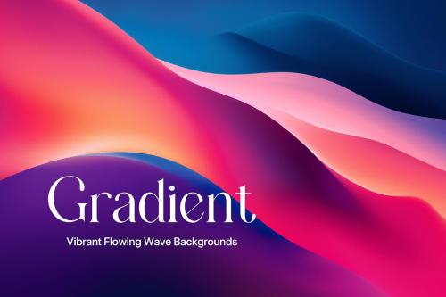 Vibrant Flowing Gradient Wave Backgrounds