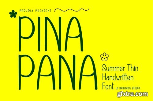 PinaPana - Summer Thin Handwritten Font AXM6KMB