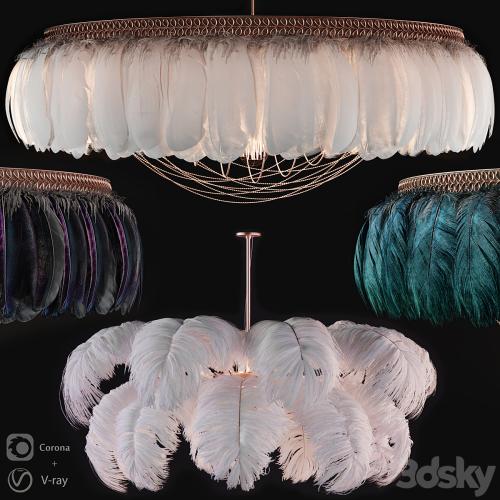 Feather modern chandeliers
