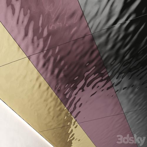 Decorative steel sheets with waves 02