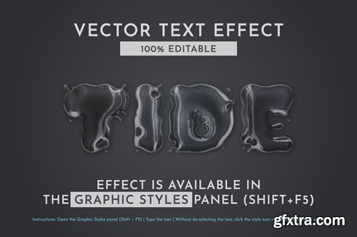 Drop Water Editable Text Effect, Graphic Style F7NJR87