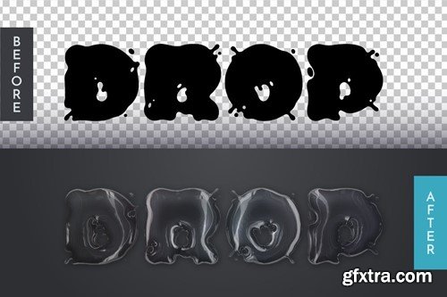 Drop Water Editable Text Effect, Graphic Style F7NJR87