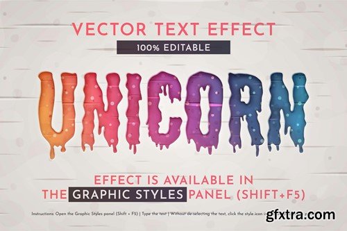 Origami Unicorn Editable Text Effect, Graphic Styl 35NZ88P