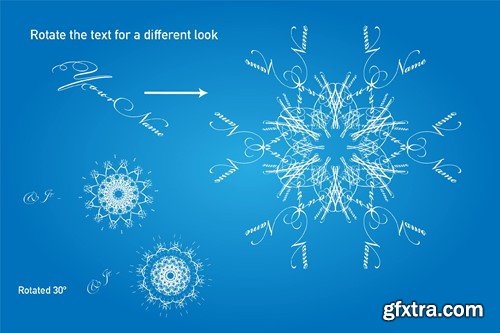 Text Snowflake Generator for Illustrator LVBTMUA