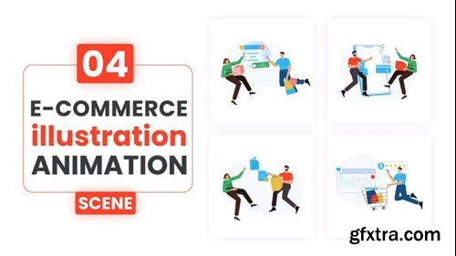 Videohive E-Commerce illustration Scene Animation 53408443