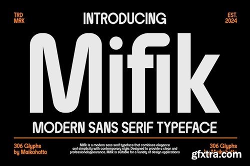 Mifik - Modern Sans Serif Typeface Z3E8NRA