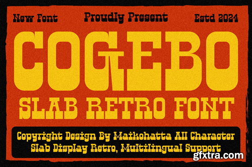 Cogebo - Slab Retro Font HU73QPB