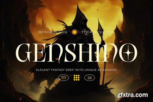 Genshino - Elegant Fantasy Serif font SUPWFCC