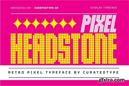 Headston Pixel - Futuristic Display Font JCEC25X