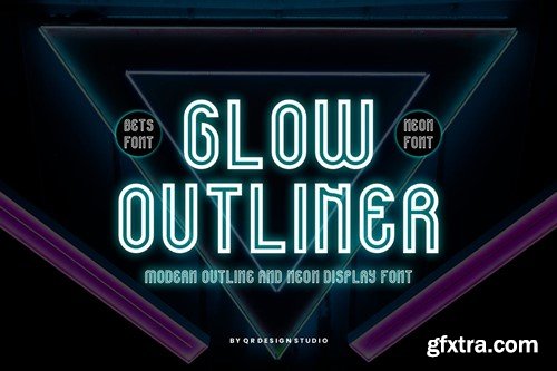 Glow Outliner - Futuristic & Neon Font L3LD939