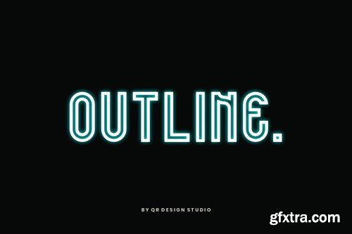 Glow Outliner - Futuristic & Neon Font L3LD939