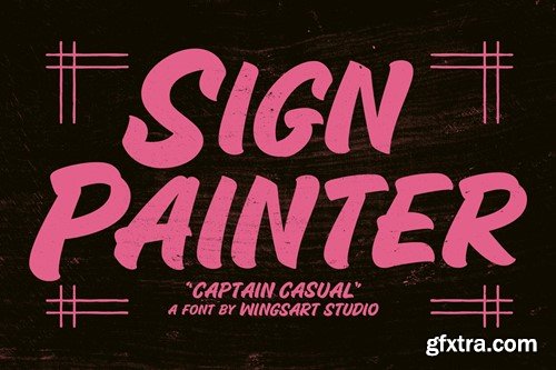 Captain Casual - A Sign Painter Font GNN9N9Y