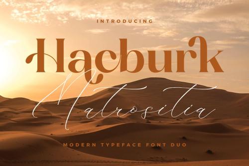 Hacburk Matrositia Modern Typeface Font Duo