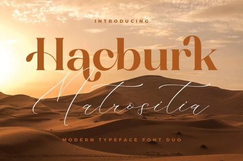 Hacburk Matrositia Modern Typeface Font Duo