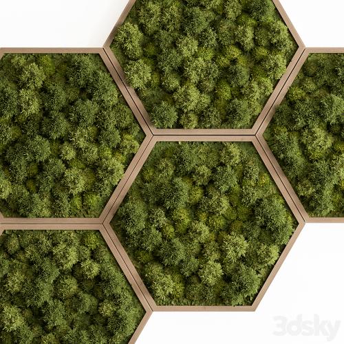 Hexagon Green Wall Panel - Set 79