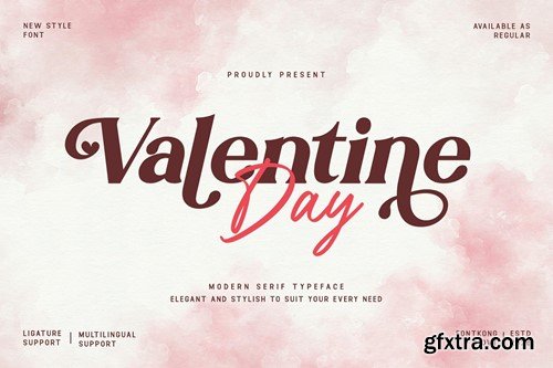 Valentine Day - A Modern Serif Typeface KFAJHAJ