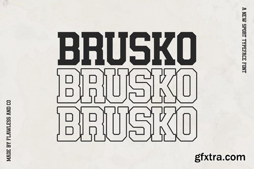 Brusko Basketball Font M4G2MEN