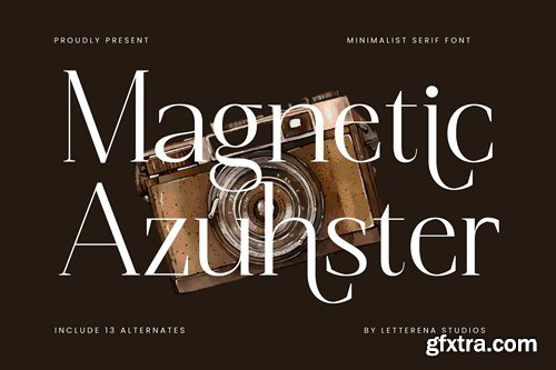 Magnetic Azuhster Minimalist Serif Font TLQL27S