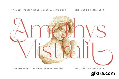 Amethys Mistralit Modern Display Serif ARD9A5T