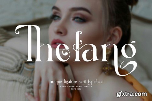 Thefang ligature serif typeface 4ET8QWM