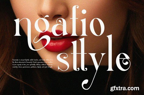 Thefang ligature serif typeface 4ET8QWM