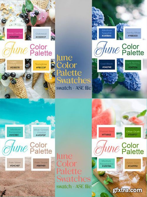 June Color Palette Swatches for Photoshop