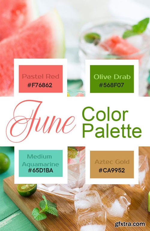 June Color Palette Swatches for Photoshop