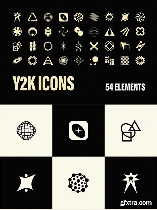 Y2K Icons - Vector Shapes Collection