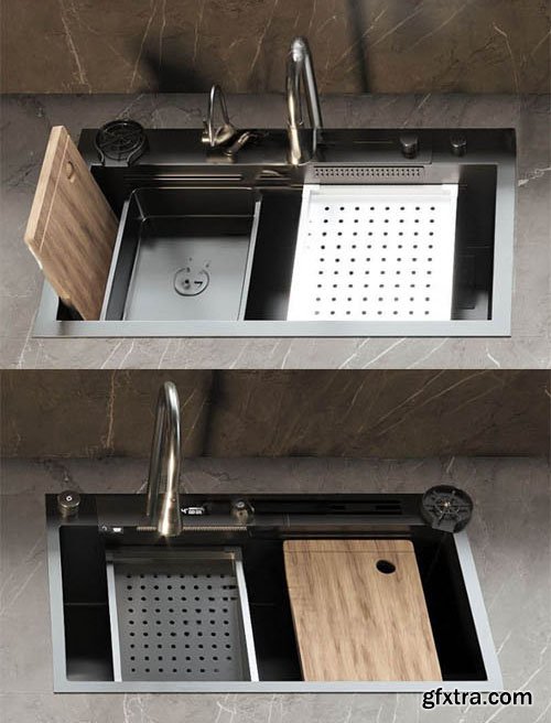 Sink/Faucet 3D Model Template