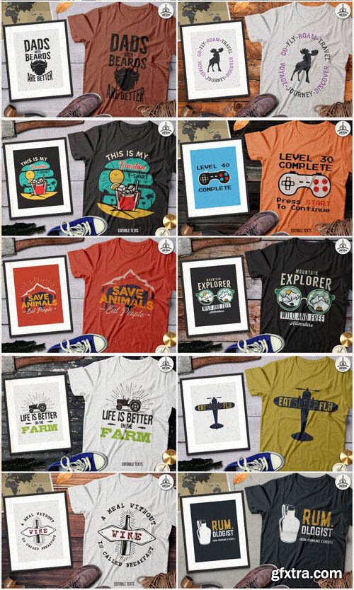 T-Shirt Vector Designs Mega Bundle