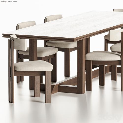 Es Taller Wooden Dining Table with Chairs