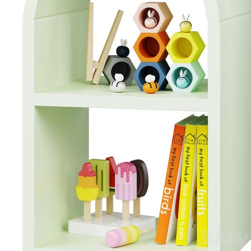 Wall shelf Mallory Kids with decor by Crate and Barrel / Crate and Kids